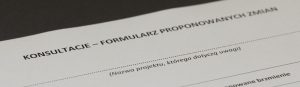 Konsultacje – Formularz proponowanych zmian Konsultacje – Formularz proponowanych zmian