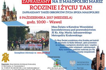 II Małopolski Marsz “Rodzinie i Życiu TAK!”
