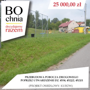 Przebudowa pobocza drogowego poprzez utwardzenie dz. 4534, 4533/2, 4523/1 (osiedle Kurów) Przebudowa pobocza drogowego poprzez utwardzenie dz. 4534, 4533/2, 4523/1 (osiedle Kurów)