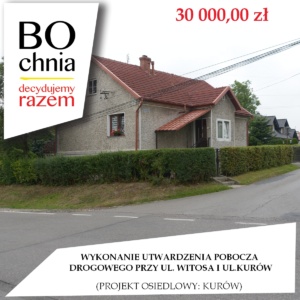 Wykonanie utwardzenia pobocza drogowego przy ul. Witosa i ul. Kurów (osiedle Kurów) Wykonanie utwardzenia pobocza drogowego przy ul. Witosa i ul. Kurów (osiedle Kurów)