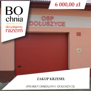 Zakup krzeseł (osiedle Dołuszyce) Zakup krzeseł (osiedle Dołuszyce)