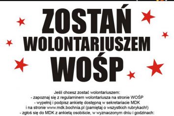 Zostań wolontariuszem WOŚP 2018